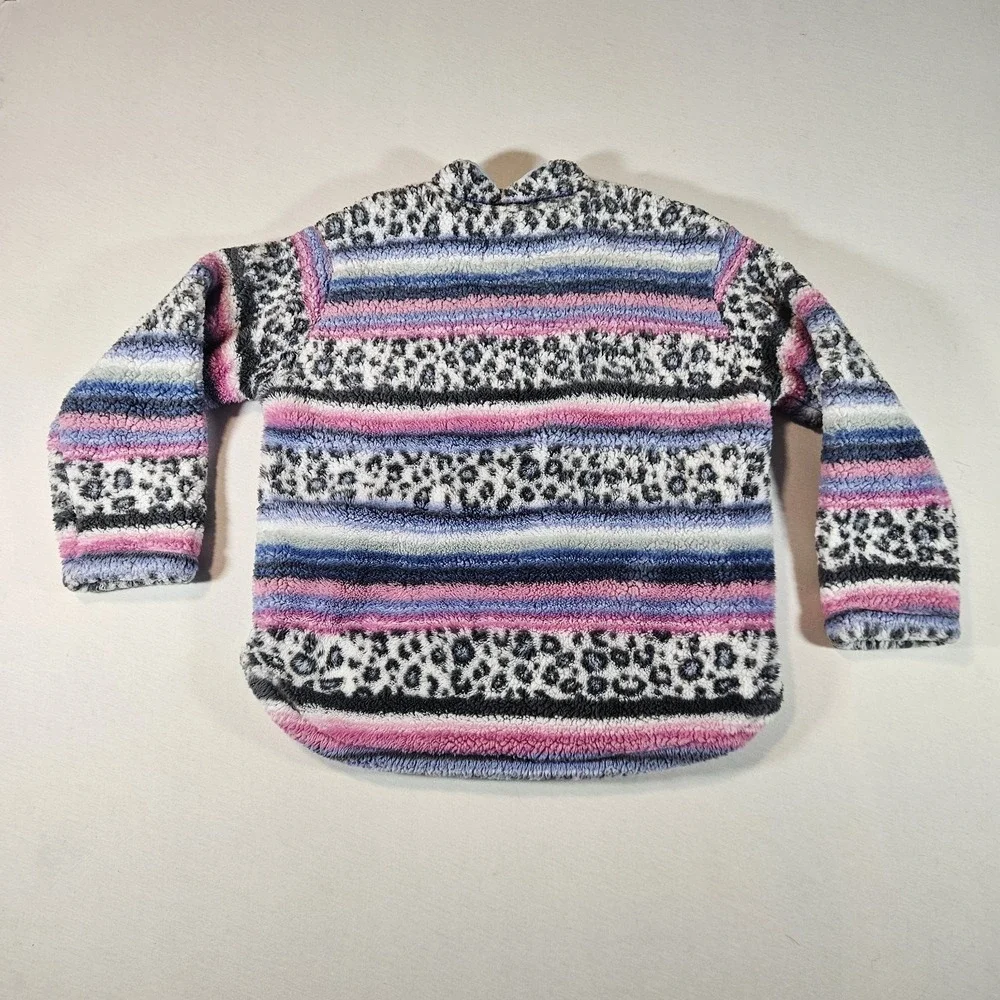 Hurley Girl's Sherpa Plush‎ Printed Quarter-Zip Jacket Size XL 14-16